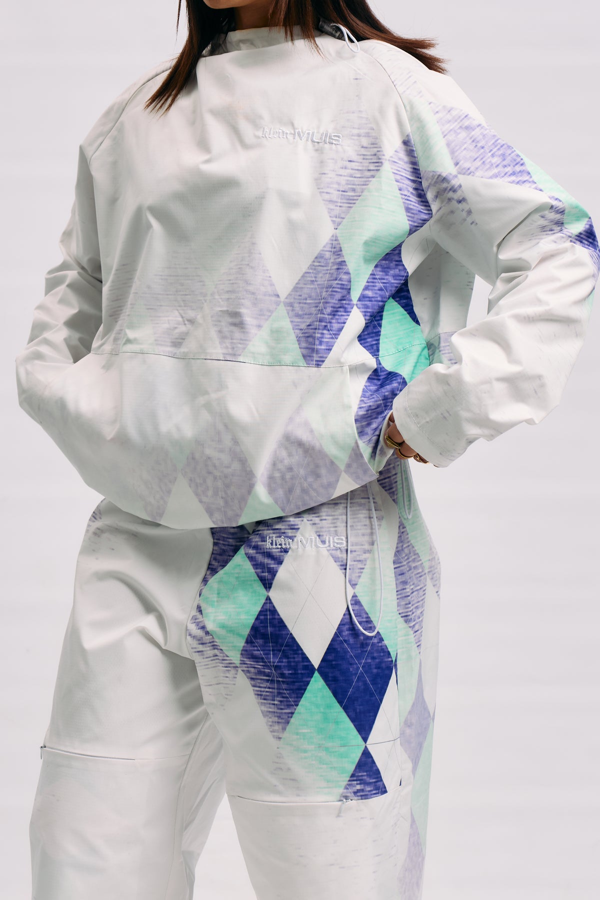 Diamond Pattern Tracka Jacket