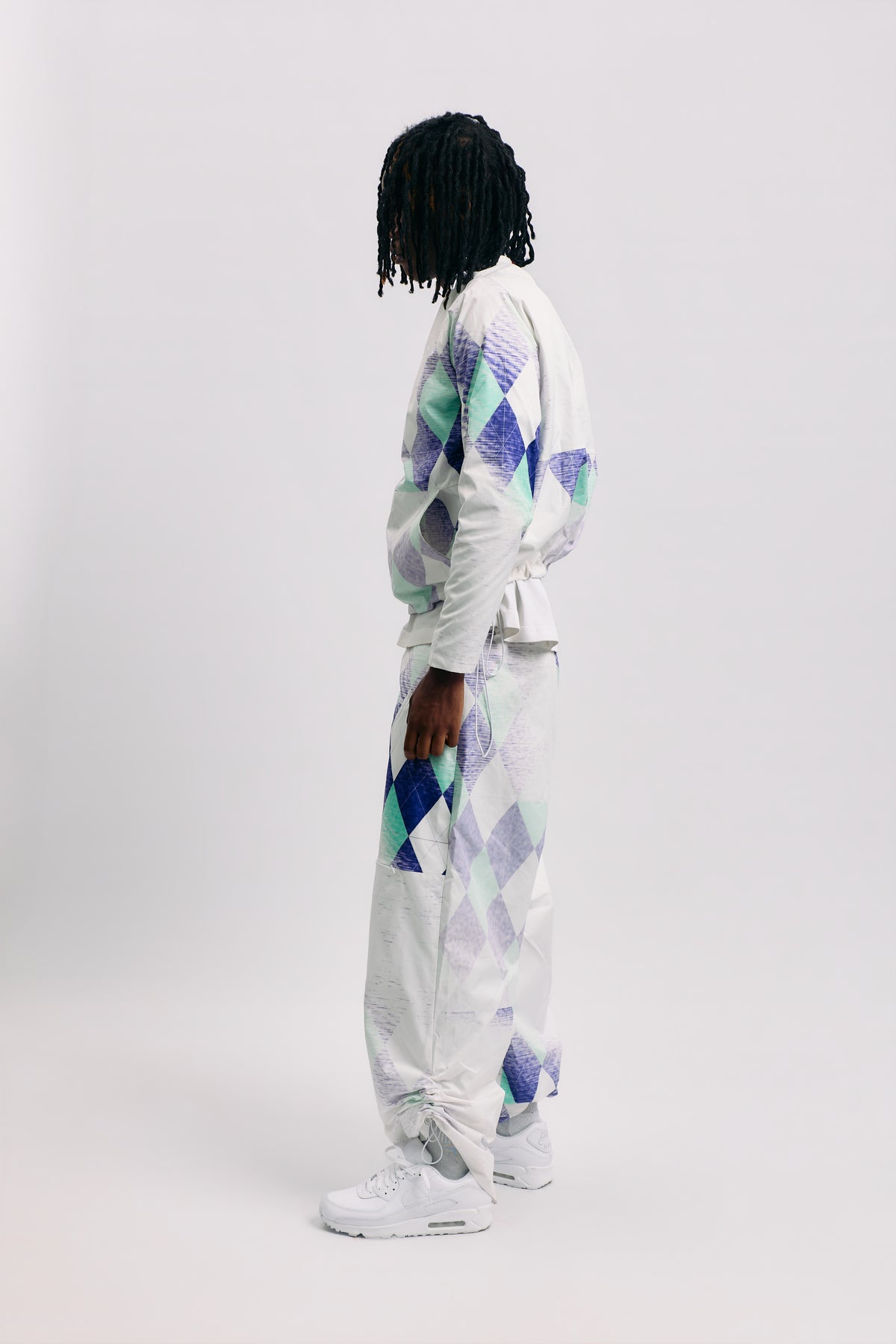 Diamond Pattern Tracka Jacket