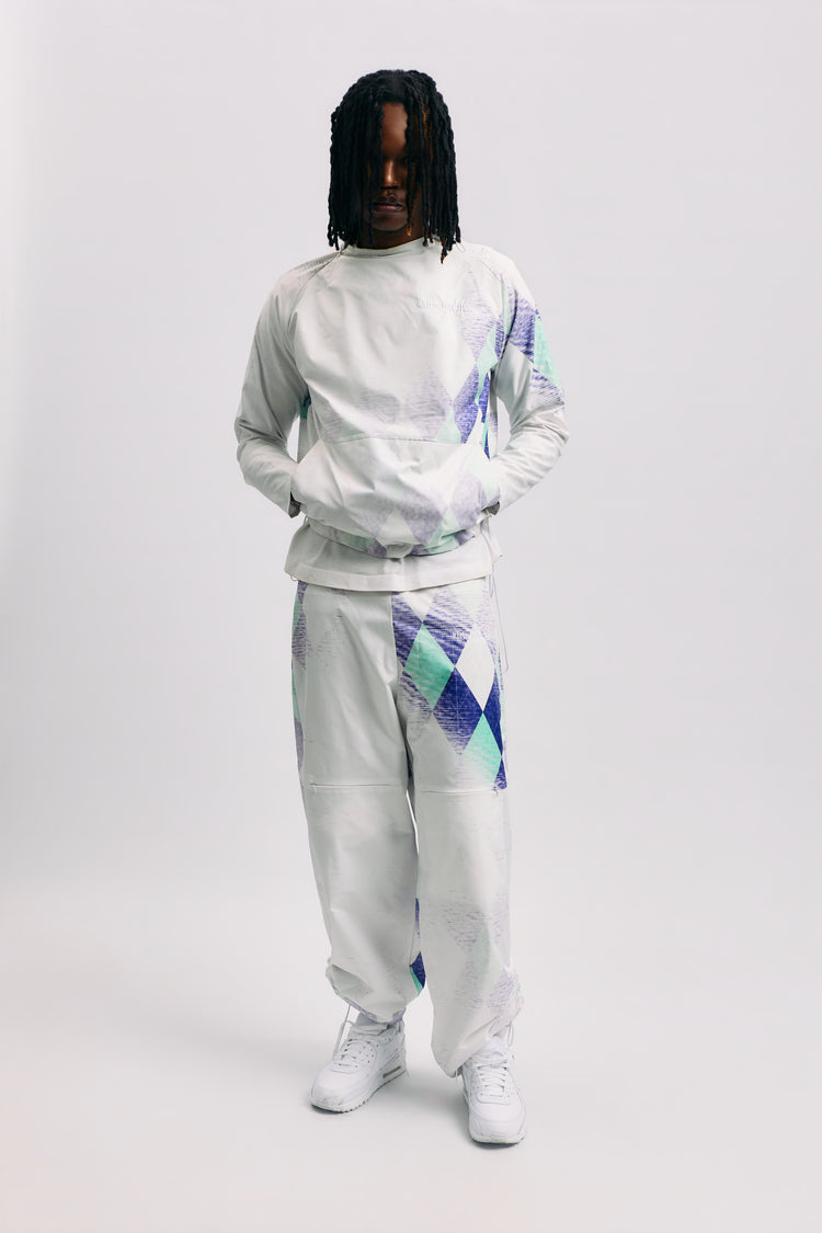 Diamond Pattern Tracka Trousers